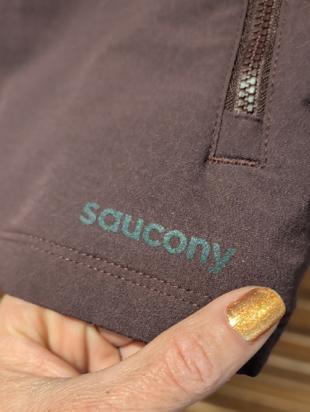 Saucony Teal Cream Brown Colorblock Zip Utility Jacket - Picture 10 of 13